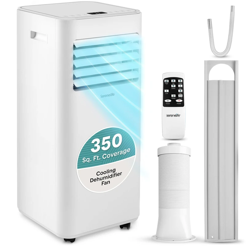 SereneLife Portable Air Conditioner 7000 BTU – Compact AC Unit for Flat Bedroom Home Office, Window Kit, 3 Modes Cooling Dehumidifier Fan, Low Noise 54 dB - Image 1