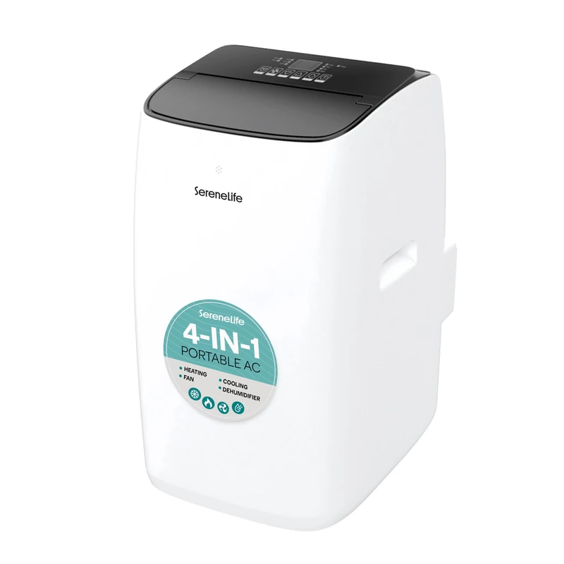 SereneLife Portable Air Conditioner 12000 BTU, Dual Hose Quiet Inverter Air Conditioning Unit with Heat, WiFi, Dehumidifier & Fan