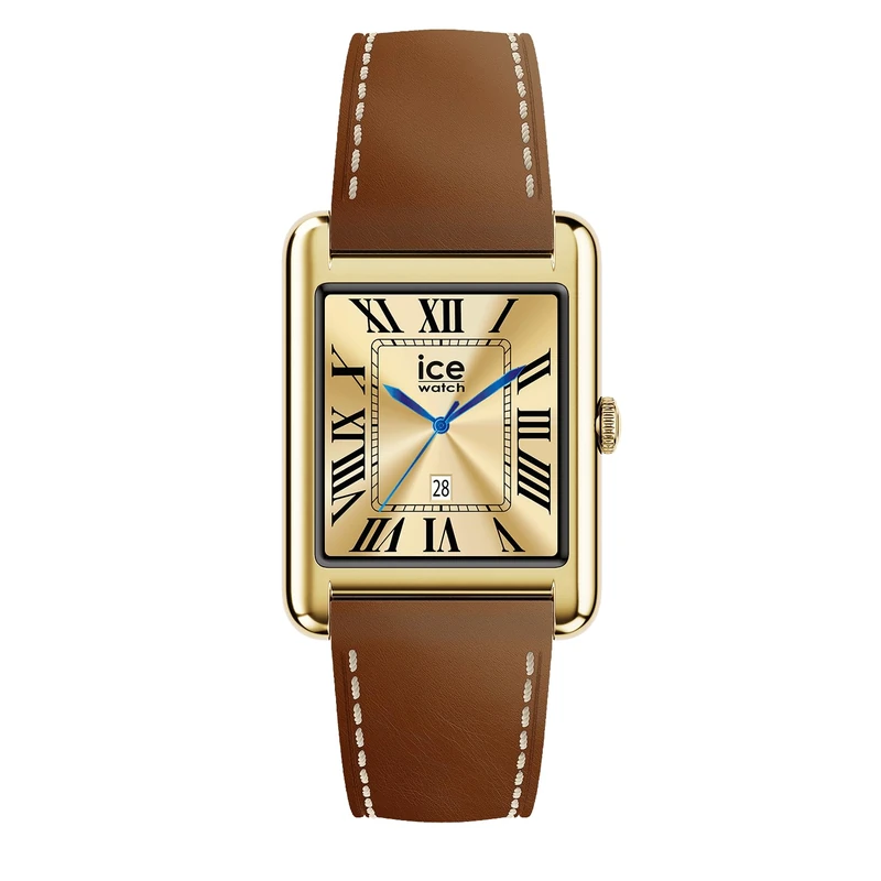 ICE-WATCH - ICE smart TKS 2.0 Gold Camel smooth - Women's watch with leather strap - 025619 (1.41 inches / 32mm) - Smartwatch IP68, fitness and health tracking