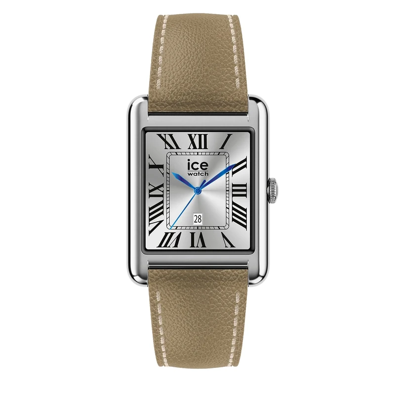 ICE-WATCH - ICE smart TKS 2.0 Silver Taupe grain - Women's watch with leather strap - 025622 (1.41 inches / 32mm) - Smartwatch IP68, fitness and health tracking