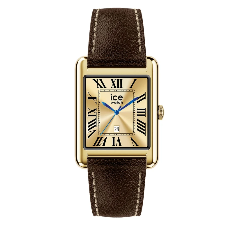 ICE-WATCH - ICE smart TKS 2.0 Gold Chocolate grain - Women's watch with leather strap - 025618 (1.41 inches / 32mm) - Smartwatch IP68, fitness and health tracking