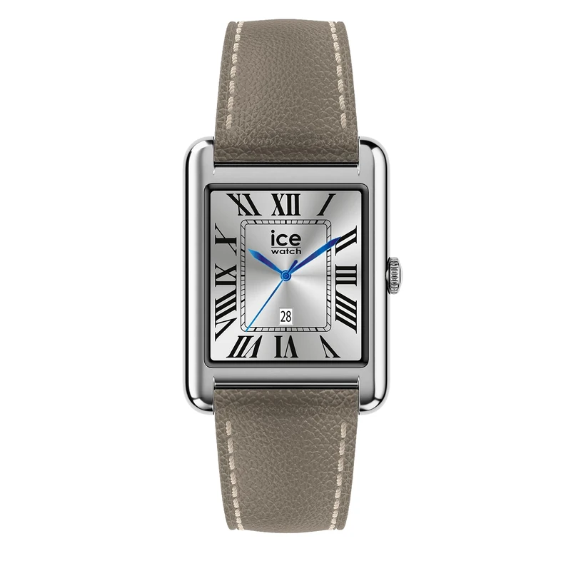 ICE-WATCH - ICE smart TKS 2.0 Silver Grey grain - Women's watch with leather strap - 025621 (1.41 inches / 32mm) - Smartwatch IP68, fitness and health tracking