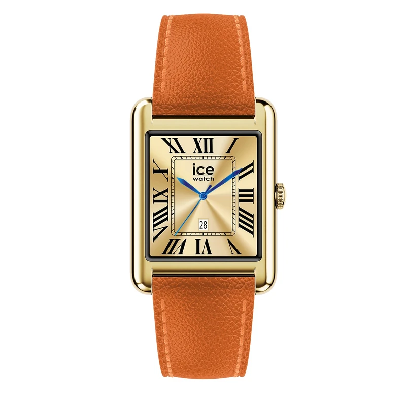 ICE-WATCH - ICE smart TKS 2.0 Gold Orange Grain - Women's Watch with Leather Strap - 025620 (1.41 inches / 32mm) - Smartwatch IP68, Fitness and Health Tracking