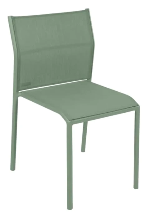 Fermob FE-COSTA/C26 Set X4 Garden Chair, Carbon, Aluminium with TTE Batyline® Fabric, 87.5 x 51 x 51 cm, Stackable, Made in France - Image 1