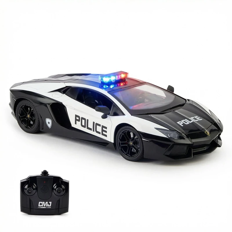 1:14 Scale Lamborghini Police RC Car: 2.4GHz Licensed Remote Control Toy for Kids