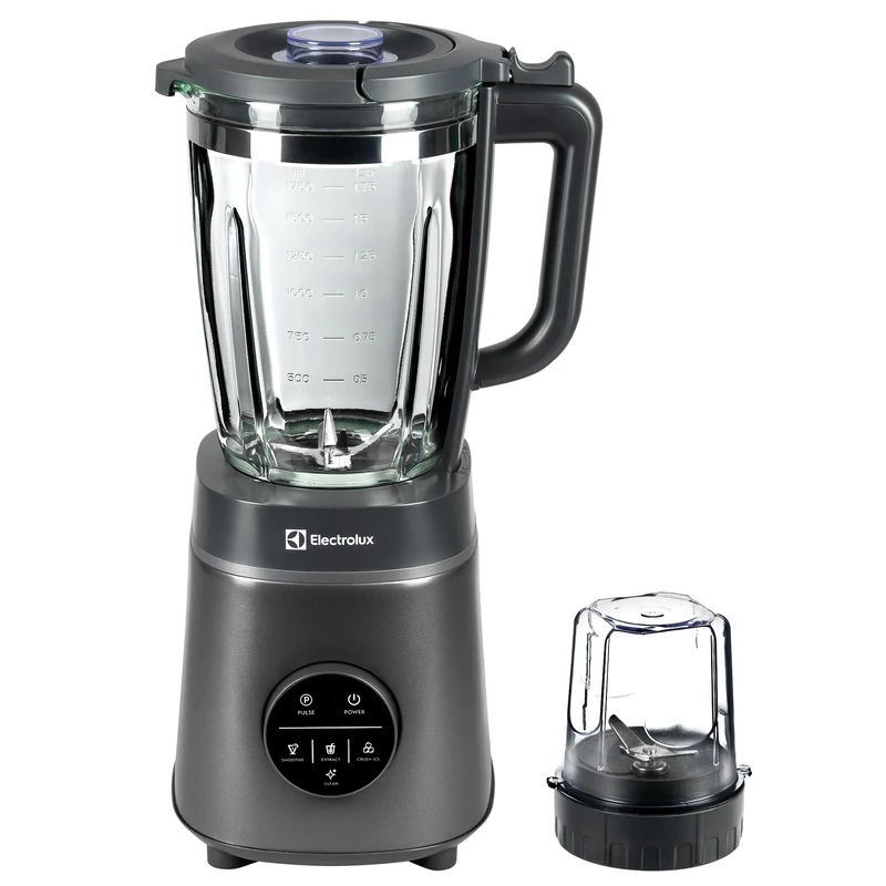 Electrolux 1.7L 1400W Digital Jug Blender with Grinder, Glass Jug Smoothie Maker, 9 Speeds for Smoothies, Grey