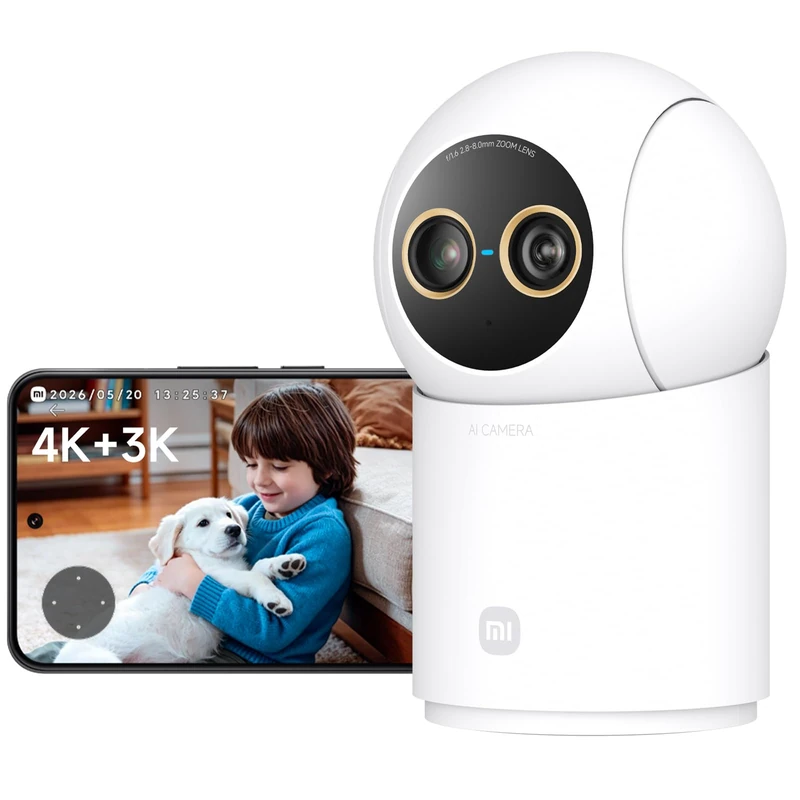 XIAOMI C701 Pro 4K+3K Dual Lens Indoor Security Camera 180° Tilt & 360° Pan