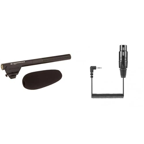 Sennheiser MKE 600 Shotgun Microphone Black with KA 600 Connection Cable 3.5mm
