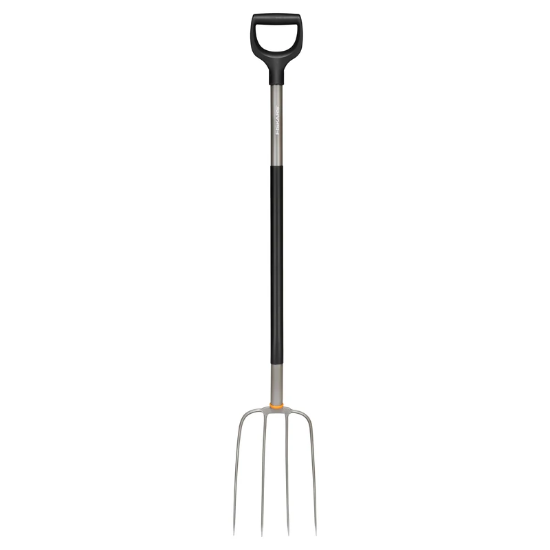 Fiskars Ergonomic Compost Fork Grey