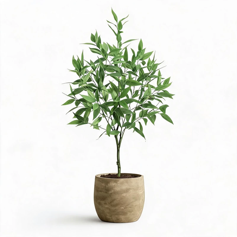 Realistic Eucalyptus Tree Artificial in Pot 180 cm, Artificial Plants Large with Silk Leaves, Easy Care, Large Decorative Artificial Plant for Living Room, Office, Balcony, Garden - Modern Home