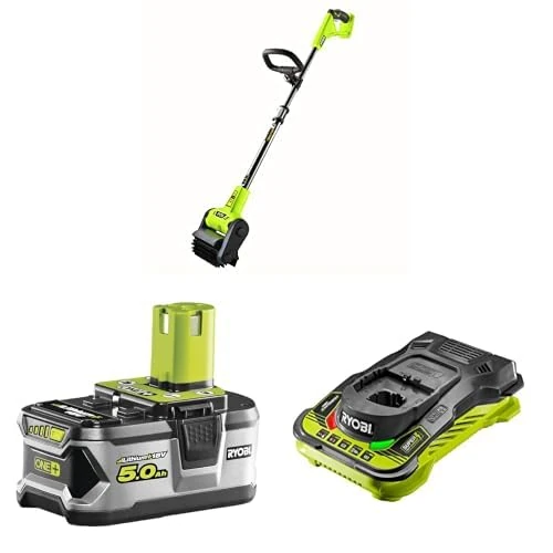 RYOBI RY18PCB-0 Patio Cleaner with Scrubbing Brush + 5ah Battery & Charger