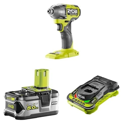 RYOBI RID18BL-0 Brushless Impact Driver + 5ah Battery & Charger