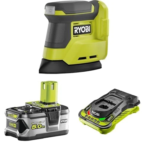 RYOBI RPS18-0 Palm Sander + 5ah Battery & Charger