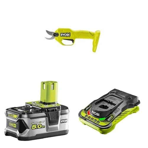 Ryobi RY18SCA-0 Cordless Secateurs + 5ah Battery & Charger