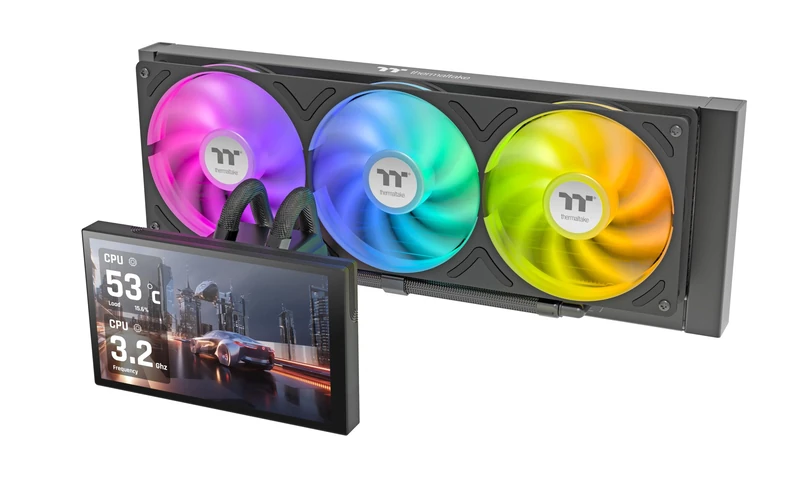 Thermaltake ST360 Ultra | 360 mm All‑In‑One Water Cooling | 7 Inch IPS LCD Display | Single Frame ARGB Fan | High Performance Pump | Intel/AMD Support - Image 1