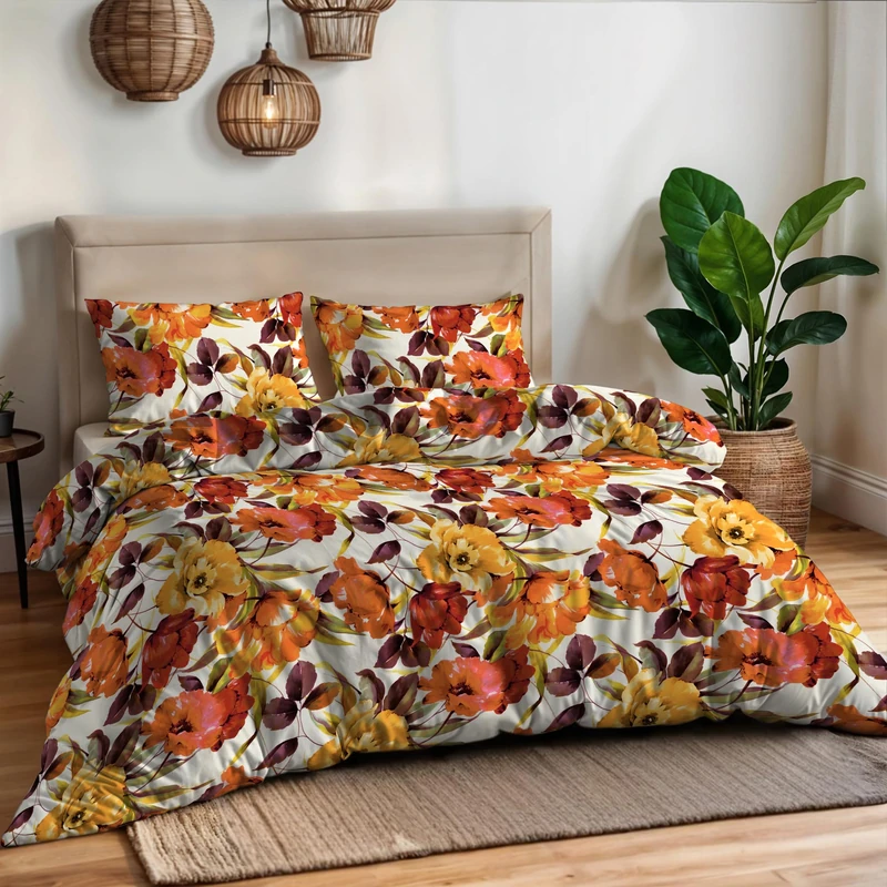 Aurora Double Duvet Cover Set – 100% Cotton – Made in Italy – Sleeping Bag 250 x 200 cm + 2 Pillowcases – Alba