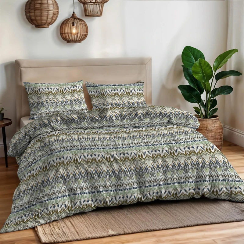 Aurora Double Duvet Cover Set – 100% Cotton – Made in Italy – Sleeping Bag 250 x 200 cm + 2 Pillowcases – KIMO