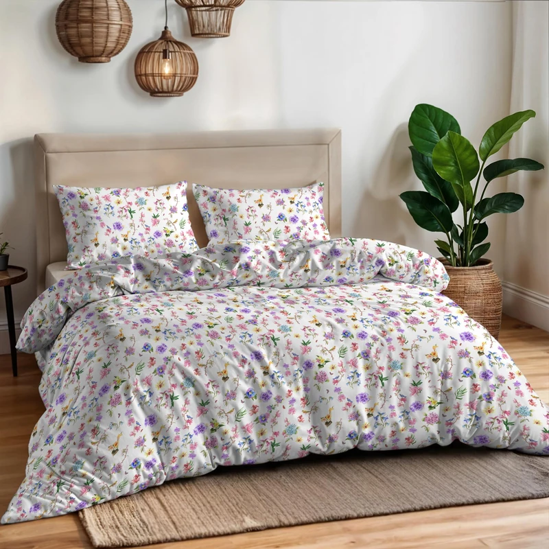 Gaia Aurora Double Duvet Cover Set, 100% Cotton, Made in Italy, Sleeping Bag 250 x 200 cm + 2 Pillowcases