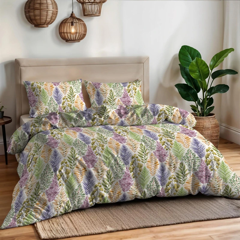 Aurora Double Duvet Cover Set - 100% Cotton - Made in Italy - Sleeping Bag 250 x 200 cm + 2 Pillowcases - CRUZ