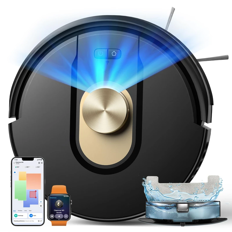 Vexilar Robot Vacuum, 8000Pa LiDAR Navigation 3-in-1 Sweep Vacuum Mop, 150 Min Runtime, App Control, Ultra Thin Quiet Robotic Cleaner - Image 1