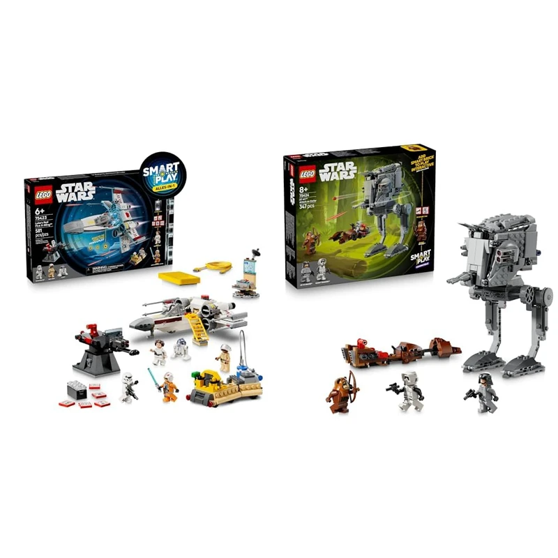LEGO Star Wars : Luke’s Red Five X-Wing All-In-One Set 75423 & AT-ST Attack on Endor Compatible Set 75424 - Interactive Toys - Gifts for 8+ Year Old Boys & Girls - Image 1