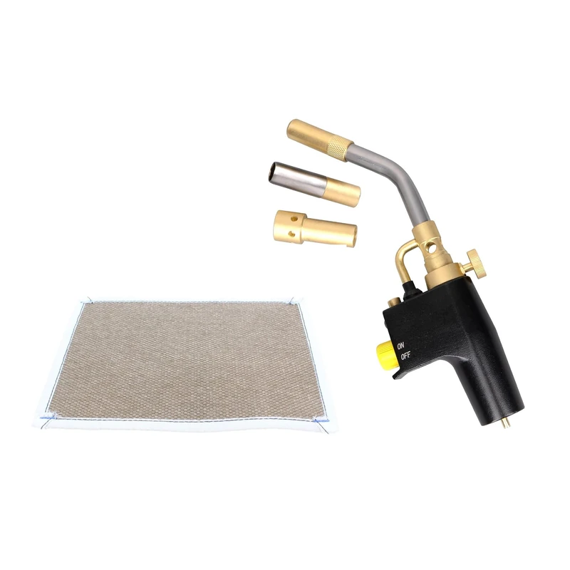 Arctic Hayes Gas Torch with 3 Interchangeable Burners with Professional Solder Mat