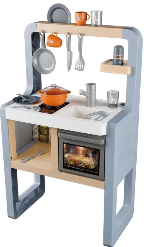 Smoby - Rosemary kitchen - Elegance and functionality - Hob, sink, oven, splashback, etc. - 19 accessories included - Suitable for ages 3+ - Recycled material - Made in France