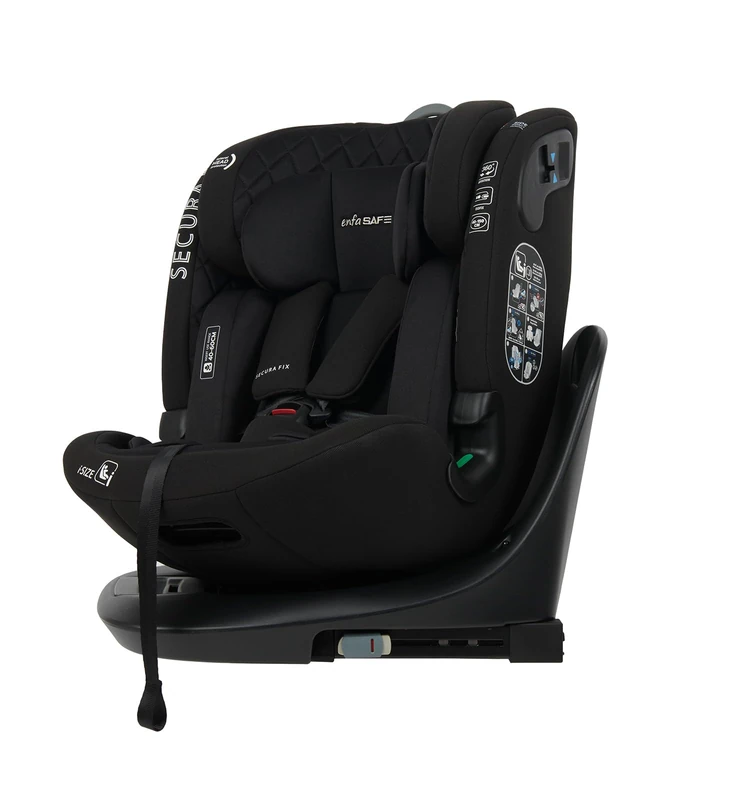 Enfasafe Secura Fix i-Size Car Seat 40-150cm, R129 Tested, Black - Image 1