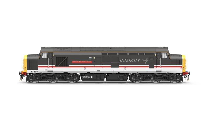 Hornby TT TT3045M BR Intercity Class 37 Driver Robin Prince M.B.E. 37254, Railway Diesel Locomotive, for ages A14