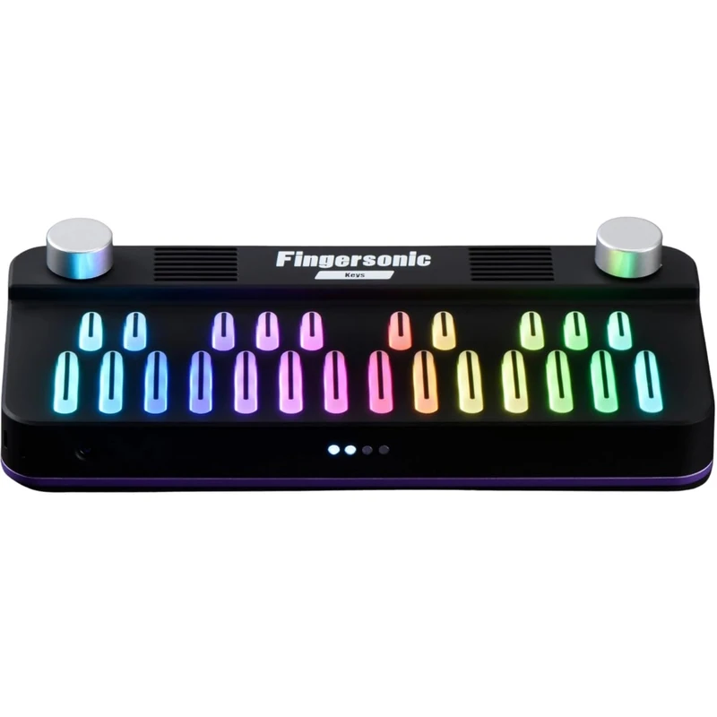 Fingersonic Keys 24-Key Portable MIDI Keyboard, Bluetooth/USB MIDI, Black