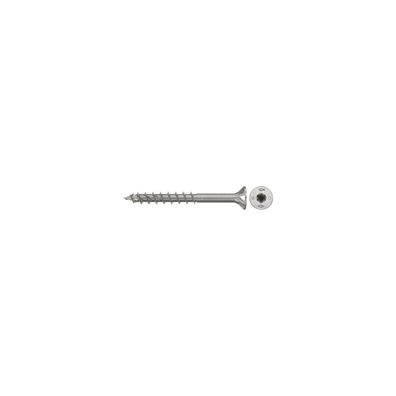fischer PowerFast II CTP 5.0 x 45 A2 200 Chipboard Screw Countersunk Head Inner Star TX Socket Partially Threaded A2 Stainless Steel for Flush Mounting in Wood (Pack of 200)