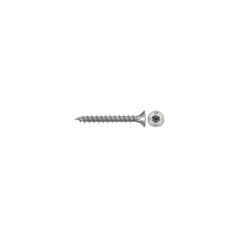 fischer PowerFast II CTP 6.0 x 140 A2 100 Chipboard Screws Countersunk Inner Star TX Socket Partial Thread A2 Stainless Steel for Flush Mounting in Wood (Pack of 100)