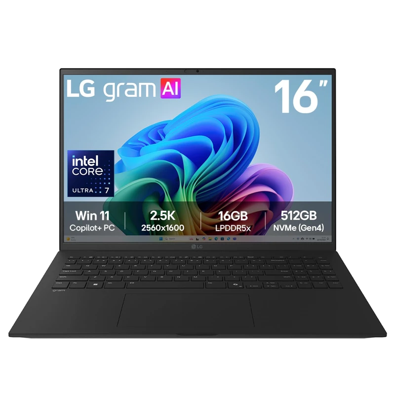 LG gram 16Z90TL 16" 2.5K Laptop, Intel Core Ultra 256V, 16GB RAM/512GB SSD