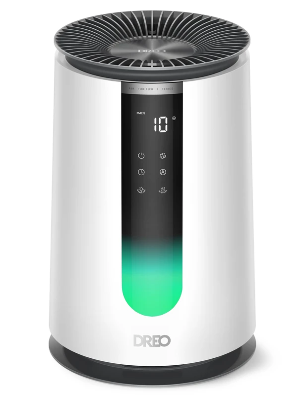 DREO HEPA Air Purifier for Home, AHAM VERIFIDE Air Cleaner for Bedroom, Pets, Smoke, Dust, Pollen & Odors, PM2.5 Monitor, Auto, Turbo & Quiet Sleep Mode, 4 Speeds, Scent Diffuser, DR-HAP008 (Dreo 338)