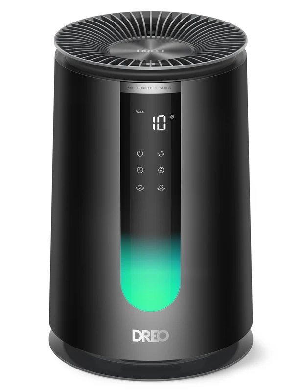 DREO HEPA Air Purifier for Home, AHAM VERIFIDE Air Cleaner for Bedroom, Pets, Smoke, Dust, Pollen & Odors, PM2.5 Monitor, Auto, Turbo & Quiet Sleep Mode, 4 Speeds, Scent Diffuser, DR-HAP008 (Dreo 338)