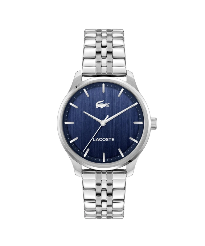 Lacoste Analog Watch for Men with Stainless Steel Bracelet and Blue Dial