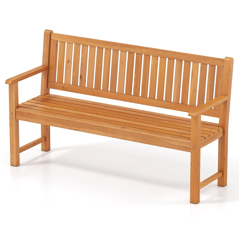 RELAX4LIFE 2/3-Seater Garden Bench (150 x 53.5 x 89 cm, Fir Wood)