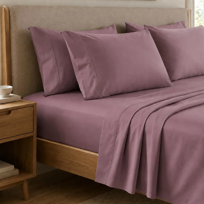 PETTI Artigiani Italiani - Percale Onion Cotton Single Bed Sheet Set, 3-Piece Set, 100% Made in Italy