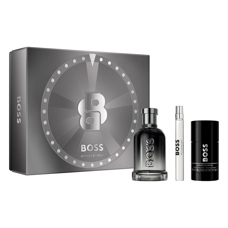 BOSS Bottled Beyond Eau de Parfum for Men and Deodorant Stick Trio Gift Set 100ml & 10ml & 75ml