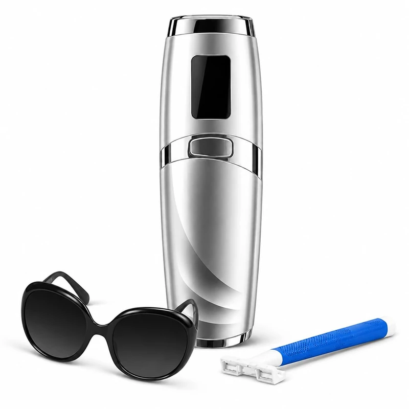 Mulbijeo IPL Epilator Pulsed Light PC Ergonomic Hair Remover Women Body Hair Removal Painless Laser Epilator Lasting Results Home Hair Removal Machine for Face Armpits Bikini Legs, Silver