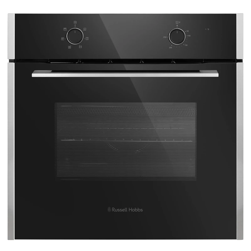 Russell Hobbs Built-in 70L Multifunctional Electric Fan Oven in Black, 60cm Wide, With 6 Functions, Single Grill, Defrost, Convection heating, Easy-Clean Interior, RHFEO7006BS