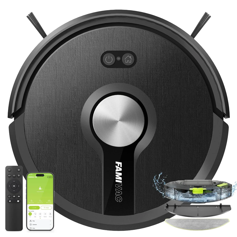 FAMIVAC R10 Robot Vacuum Cleaner 6000PA Strong Suction,Anti-Tangle