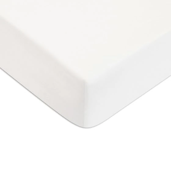 Tommy Hilfiger - Fitted Sheet, White, Satin 110 Thread Count/cm², 100% Combed Cotton, 30 cm Edge, Silky and Breathable, 180 x 200 cm