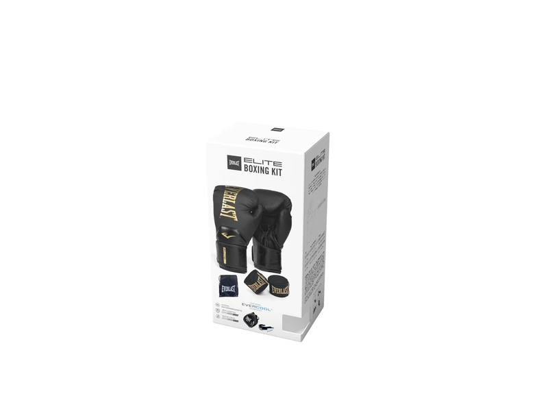 Everlast Elite Starter Kit (14oz) Elite Boxing Gloves for Bags, 455cm Hand Wraps, Mouth Guard & Bag, For Mitt Work, Sparring, MMA & Kickboxing - Authentic Everlast Gear - Image 1