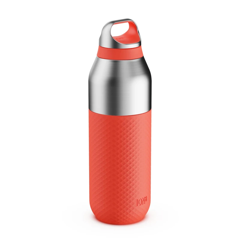ION8 Primo ROAM Insulated Water Bottle 835 ml (28 oz)– Leakproof Stainless Steel, Vacuum Insulated for Hot & Cold Drinks, Twist Lid, Dishwasher Safe, Coral
