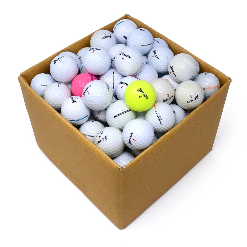 Second Chance Recycled Lake Golf Balls, 100 Grade B for Srixon Mix - Lake Balls for Practice & Social Games, Used Golf Balls, Ideal for Practice and Play