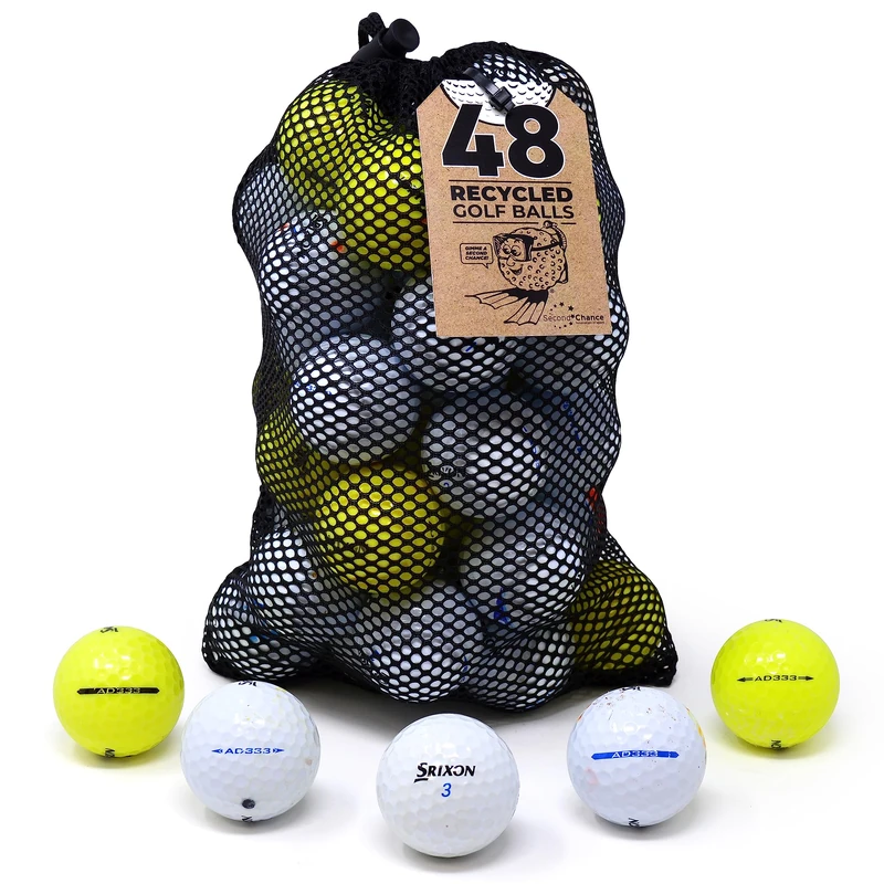 Second Chance Recycled Lake Golf Balls, 48 Grade B for Srixon AD333 - Lake Balls for Practice & Social Games, Used Golf Balls, Ideal for Practice and Play - Image 1