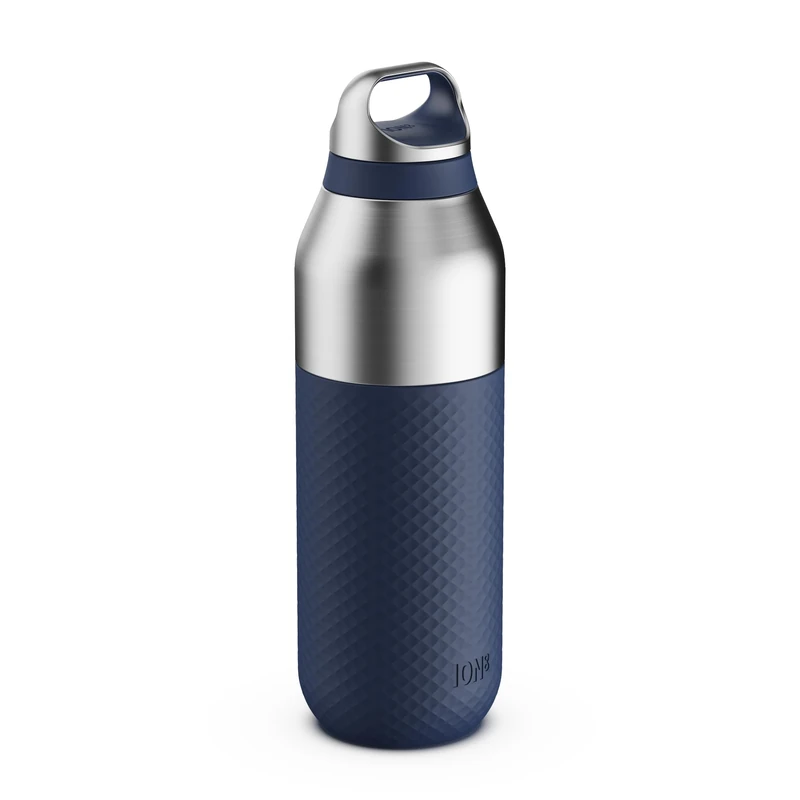 ION8 Primo ROAM Insulated Water Bottle 835 ml (28 oz)– Leakproof Stainless Steel, Vacuum Insulated for Hot & Cold Drinks, Twist Lid, Dishwasher Safe, Navy Blue