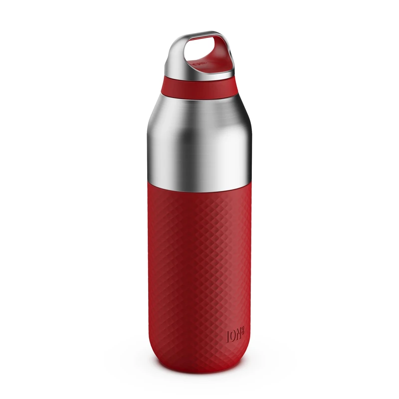 ION8 Primo ROAM Insulated Water Bottle 835 ml (28 oz)– Leakproof Stainless Steel, Vacuum Insulated for Hot & Cold Drinks, Twist Lid, Dishwasher Safe, Red