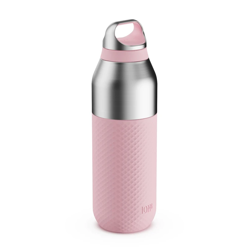 ION8 Primo ROAM Insulated Water Bottle 835 ml (28 oz)– Leakproof Stainless Steel, Vacuum Insulated for Hot & Cold Drinks, Twist Lid, Dishwasher Safe, Light Pink